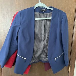 Express blazer size 12 navy blue